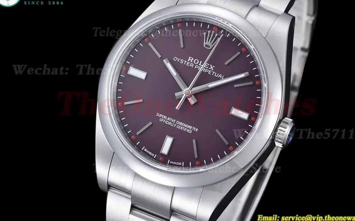 Oyster Perpetual 114300 39mm SS SS Purple EWF VR3132