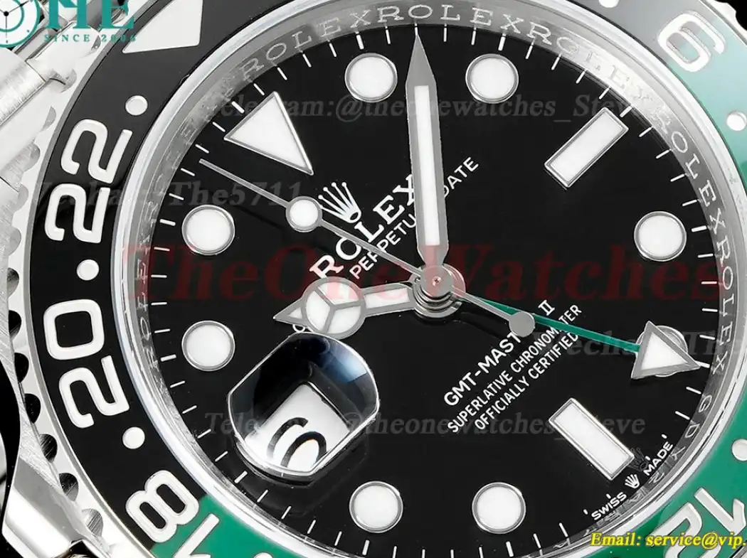 GMT Master II 126720 Sprite 40mm Jub SS SS Black Dial C+S VR3285