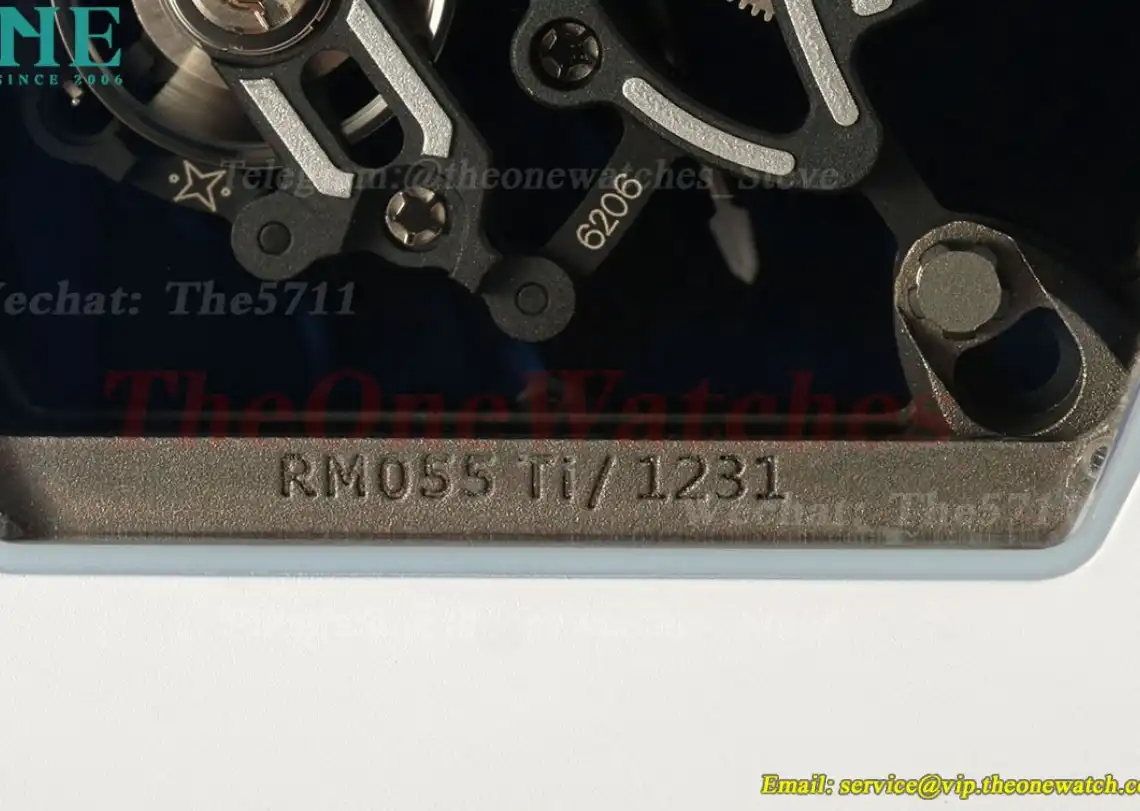 RM055 43mm White Cer RU Skeleton Dial ZF RMAL2 Super Clone