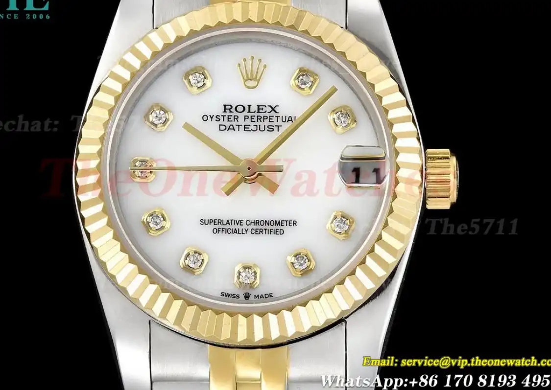 Datejust 31mm 278273 SS RG White Dia GDF MY8215