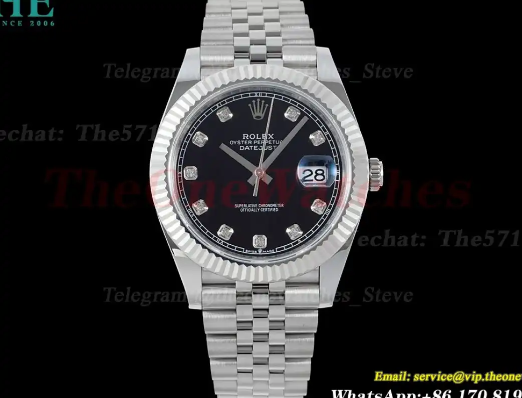 Datejust 126334 41mm Jub SS SS Black Dia EWEF A3235