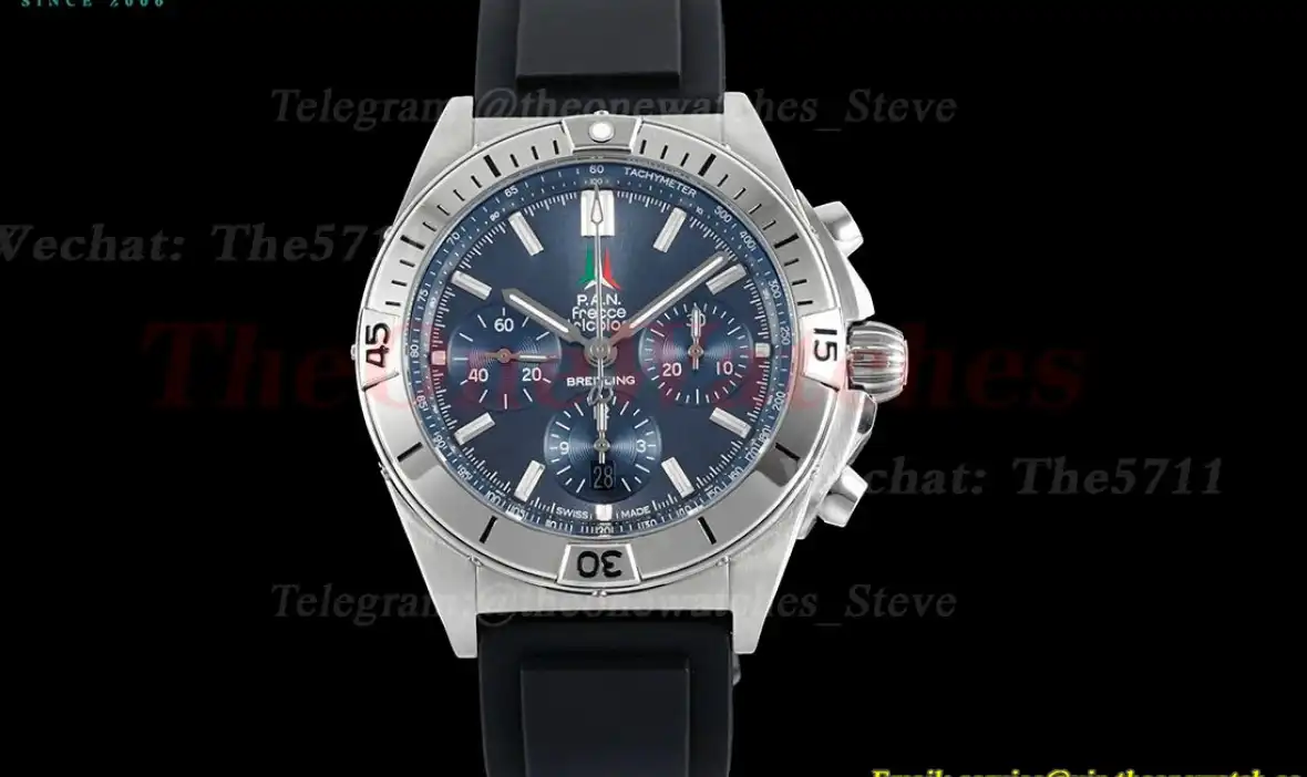 Chronomat B01 Frecce Tricolori 42MM SS RU Blue Stk TF A7750