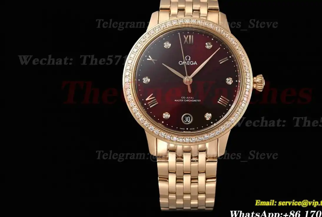 De Ville Prestige Ladies 34mm Dia RG RG Brown Dial VSF A8800