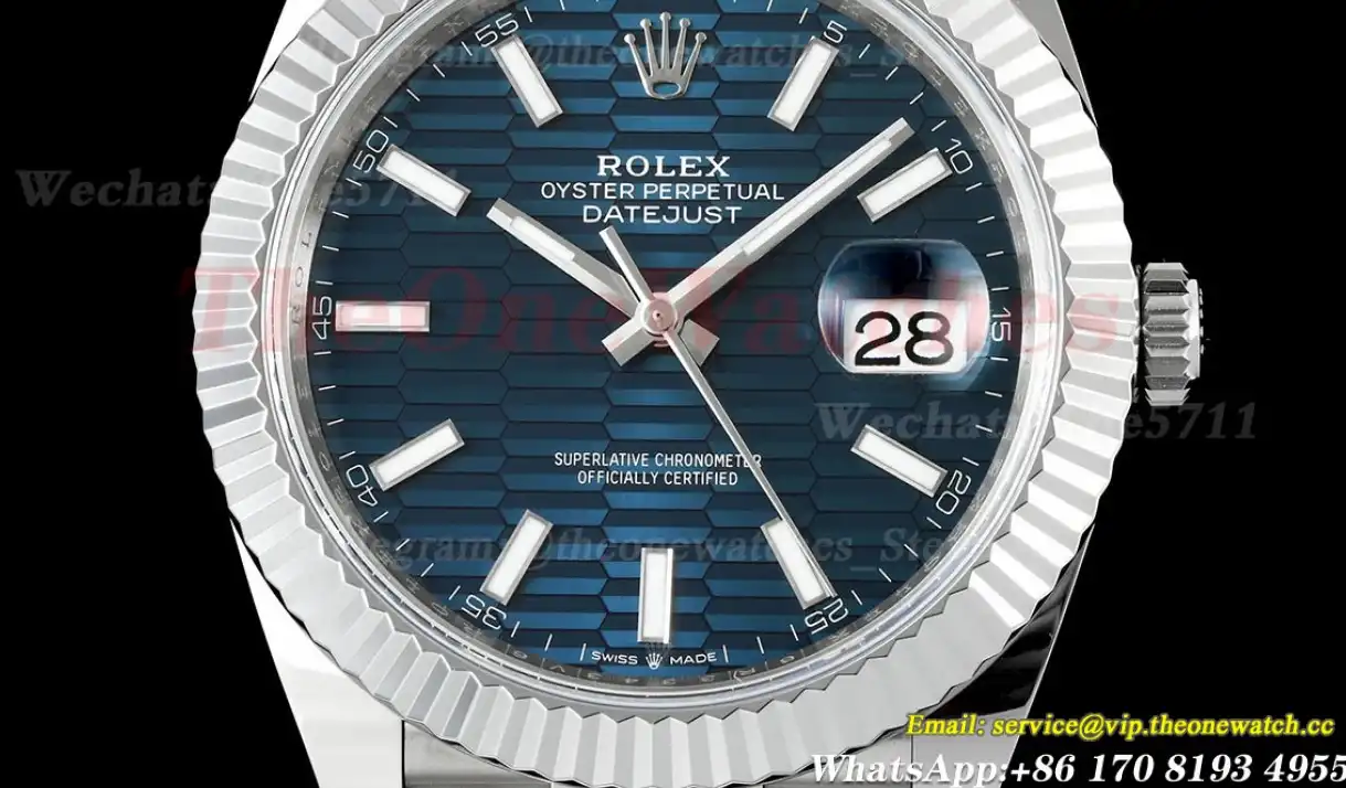 Datejust 126334 41mm Jub SS SS Blue Textured Dial JQF VR3235