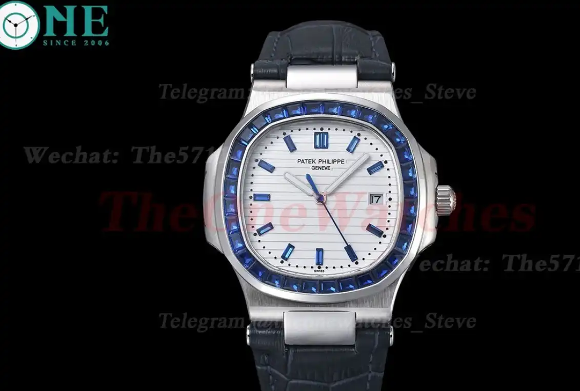 Nautilus Diamond 40mm SS LE Blue Dia White Dial GDF MY8215