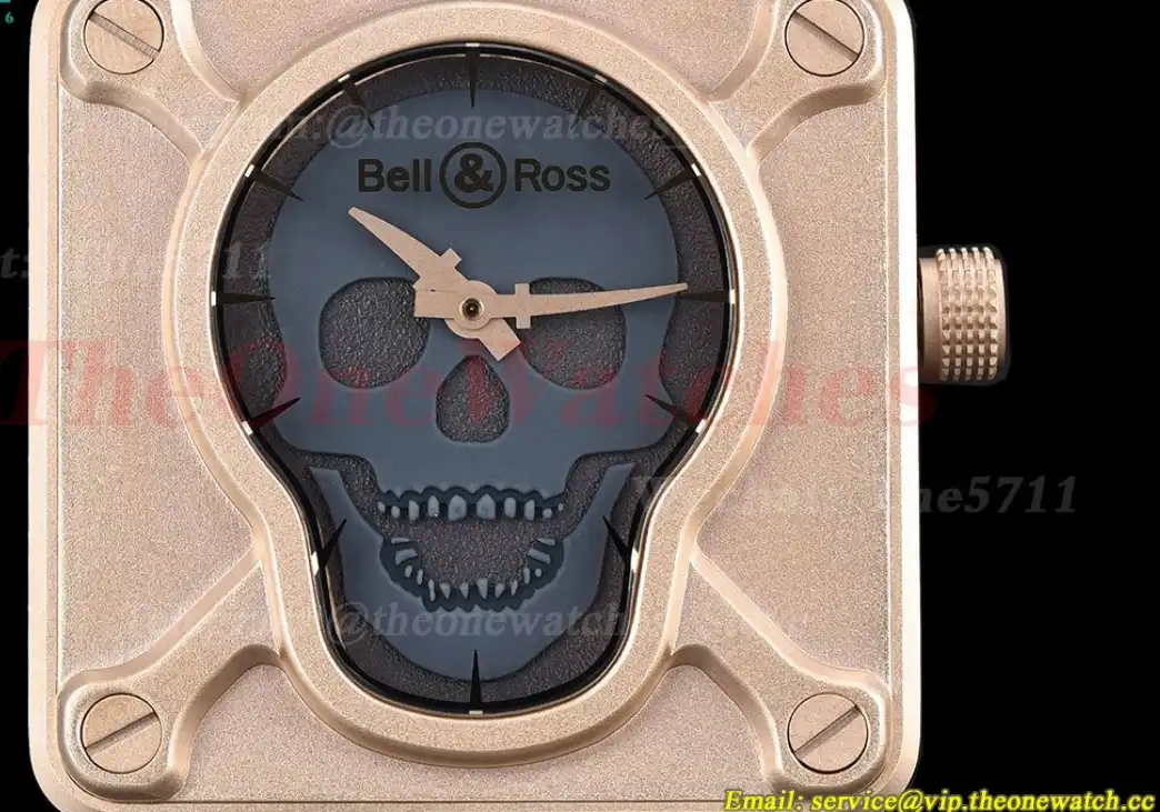 Bell & Rose Instruments BR01 46mm Bronze Case on Brown Leather Strap  BRSF A2824