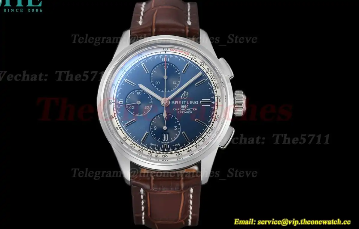 Premier Chronograph 42mm SS LE Blue Dial BLSF A7750