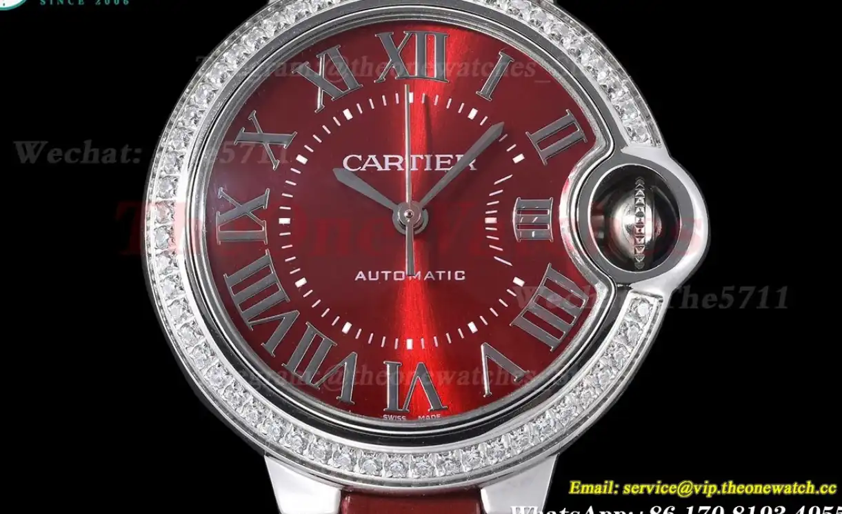 Ballon Bleu De Cartier 33mm Dia SS LE Red Dial GDF NH05