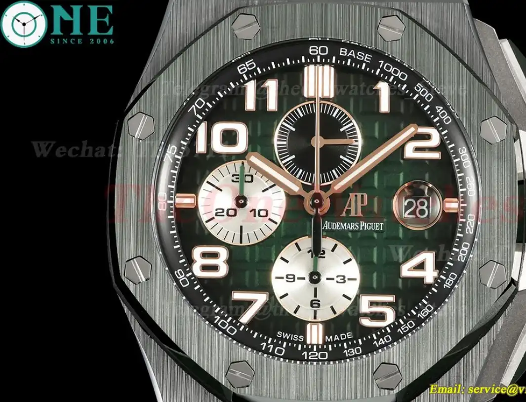 Royal Oak Offshore 26405CE 44mm SS RU Green Dial TKF A7750