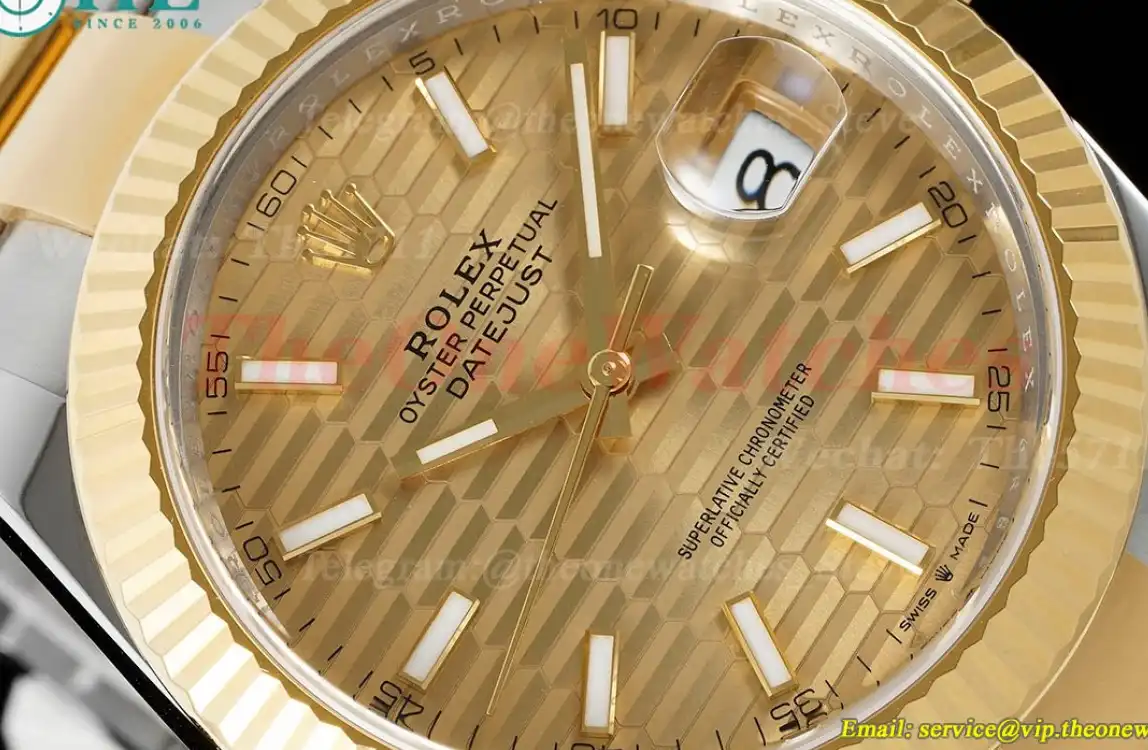 Datejust 126333 41mm Oys YG SS Gold Texetured Dial Clean SH3235