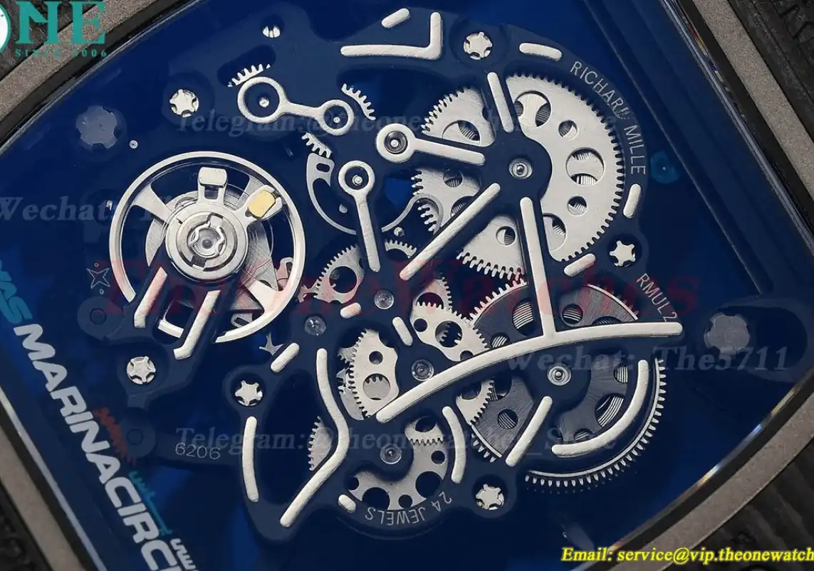 RM055 Yas Marina Circuit Blue NTPT RU Skeleton Dial APS RMUL2 Super Clone