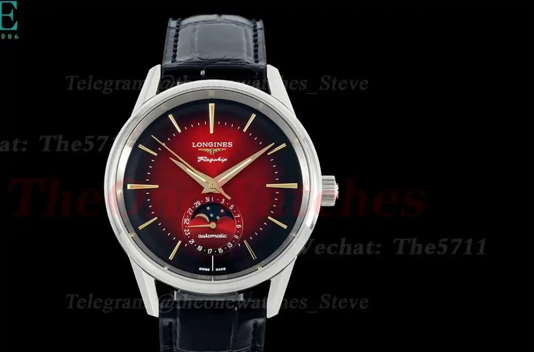 Flagship Heritage Moonphase 38.5mm SS LE Red Dial APSF A2892