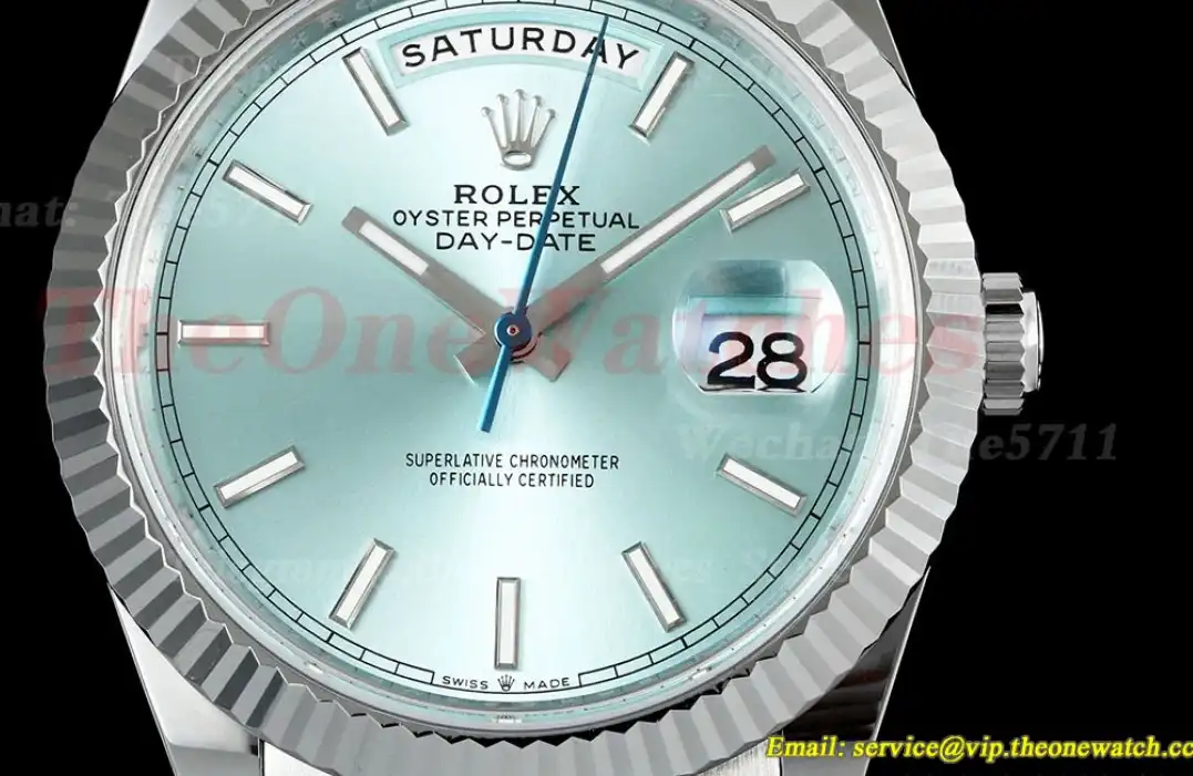 DayDate 228236 40mm SS SS Ice Blue Stk NOOB A2836(Gain Weight)