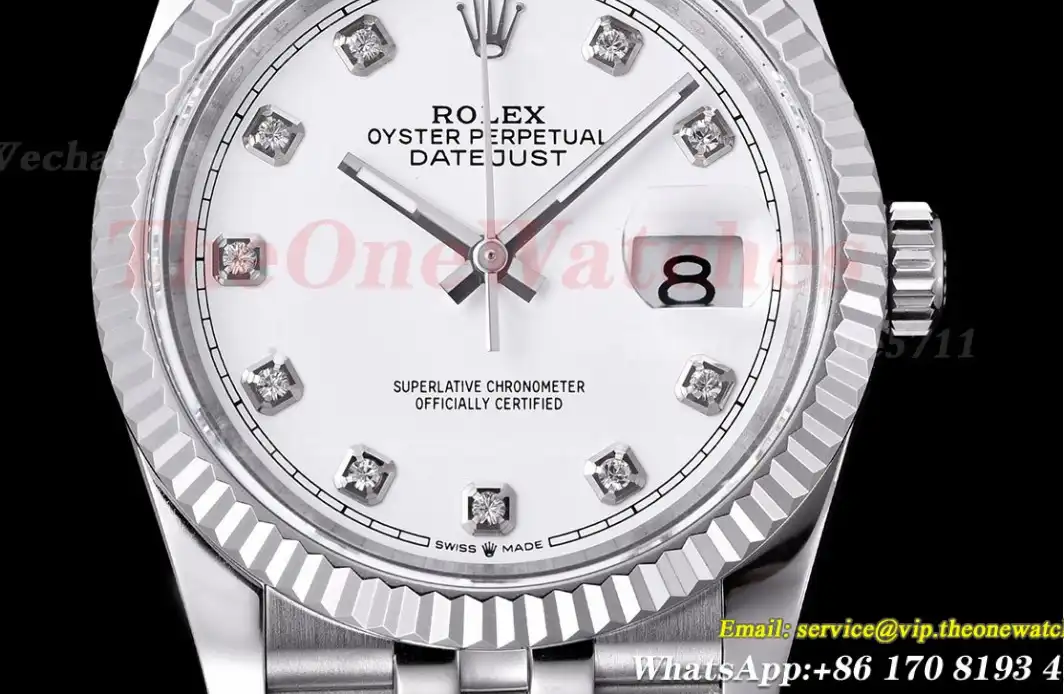 Datejust 126234 36mm Jubilee 904L SS SS White Dia GMF VR3235