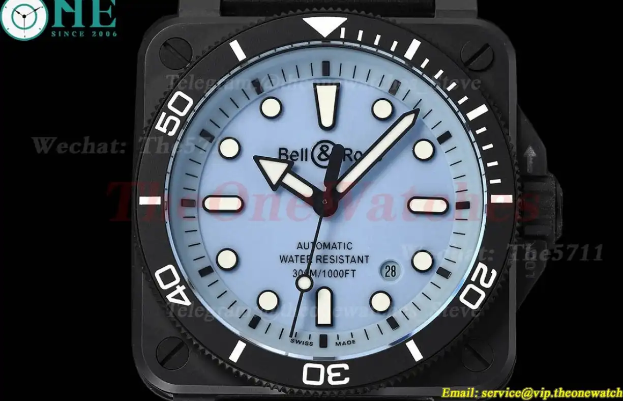 BR03-92 Diver Full Lum 42mm Cer RU Blue Dial M+F A2892