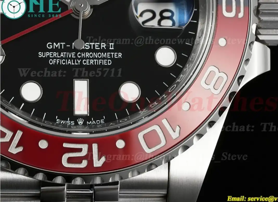 GMT Master II 126710 Pepsi Jub 40mm SS SS Black Dial THBF SH3285