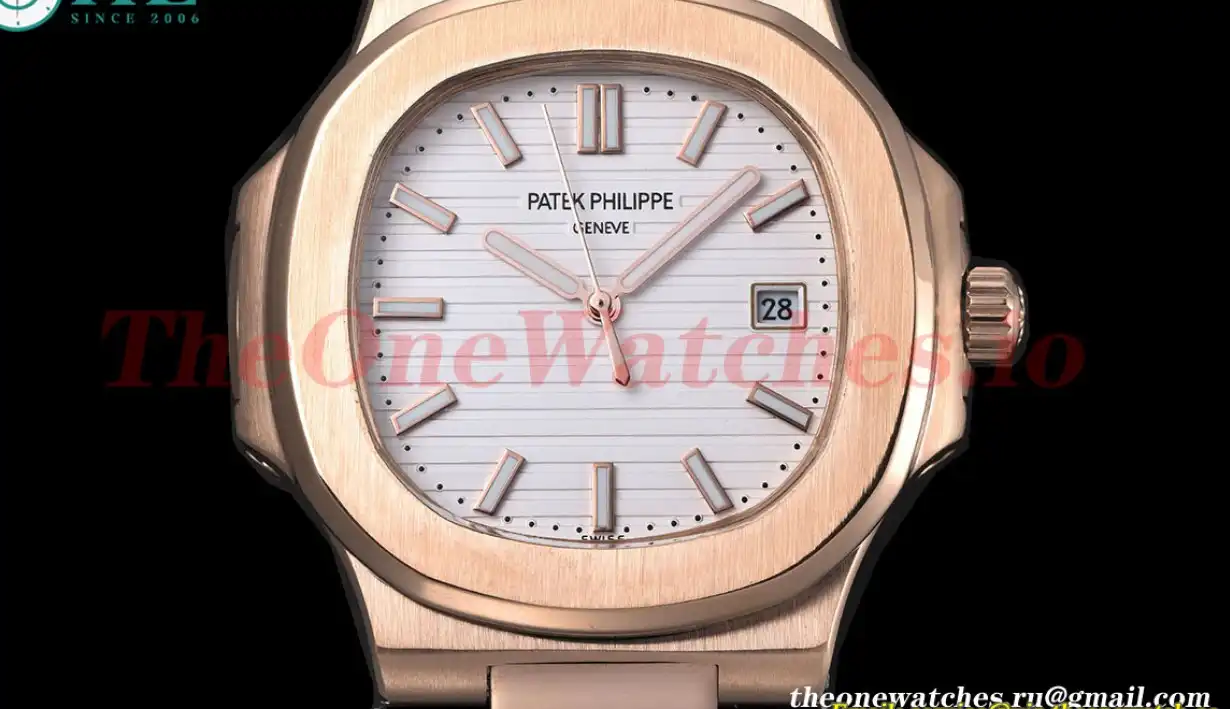 Patek Philippe - Nautilus 5711 40mm RG LE White Textured Dial GDF MY8215