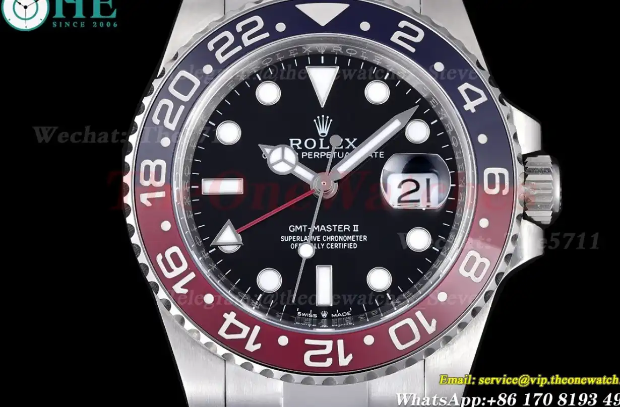 Rolex - GMT II 126710 Pepsi Oys 40mm SS SS Black Clean V2 DD3285 Super Clone