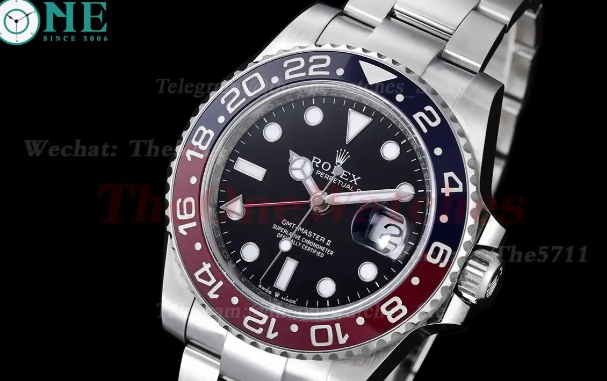 Rolex - GMT II 126710 Pepsi Oys 40mm SS SS Black Clean V2 DD3285 Super Clone