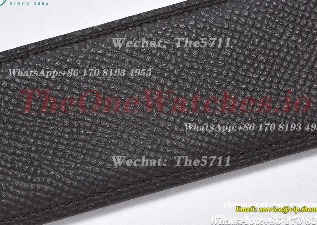 Hermes - Silver Hermes SS Buckle on Red Black Leather Belt 3.8cm