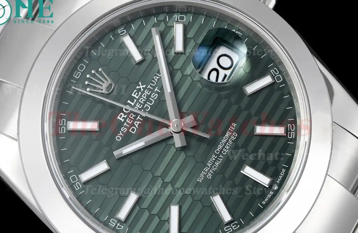 Datejust 126300 41mm Oys SS SS Green Textured Dial VSF VS3235