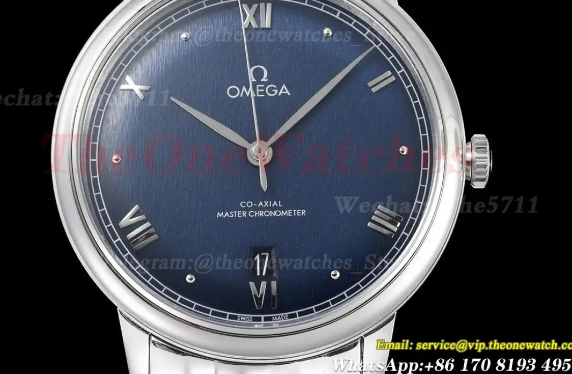 De Ville Prestige Date 40mm SS SS Blue Dial BLSF A8800