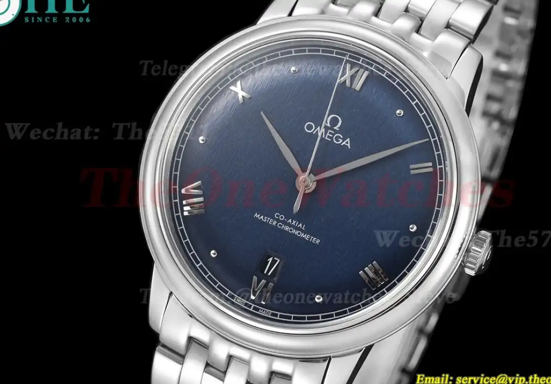 De Ville Prestige Date 40mm SS SS Blue Dial BLSF A8800