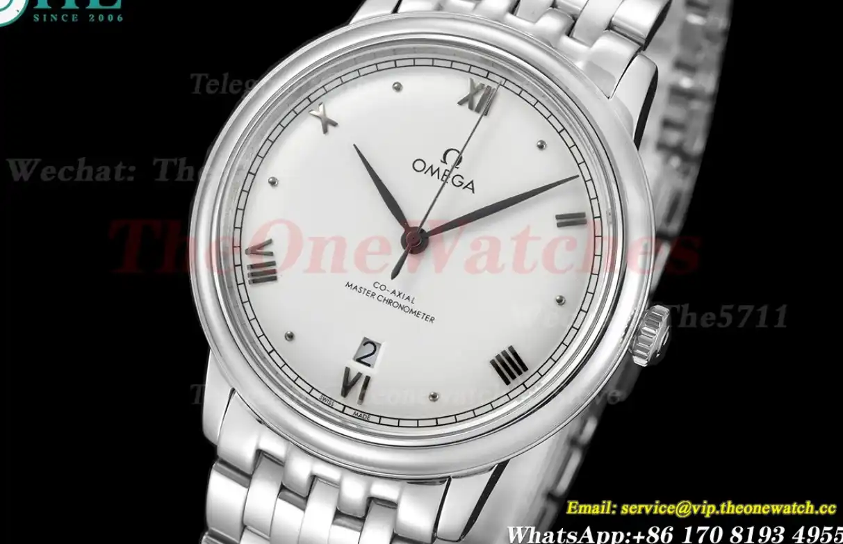 De Ville Prestige Date 40mm SS SS White Dial BLSF A8800