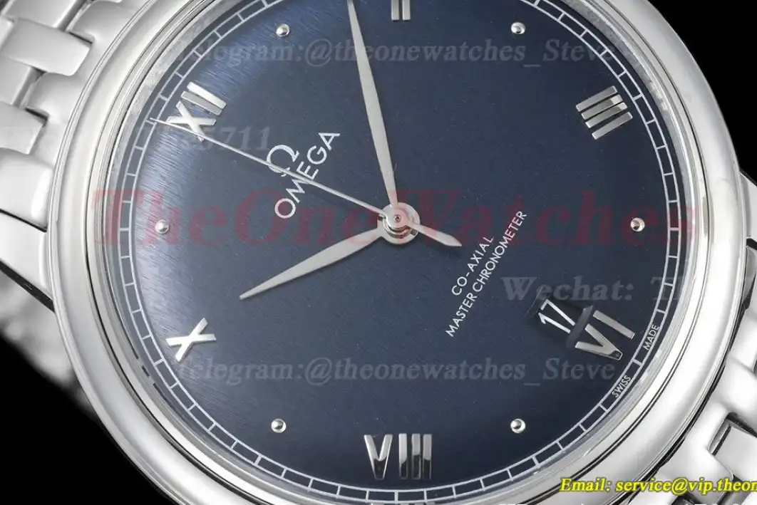 De Ville Prestige Date 40mm SS SS Blue Dial BLSF A8800