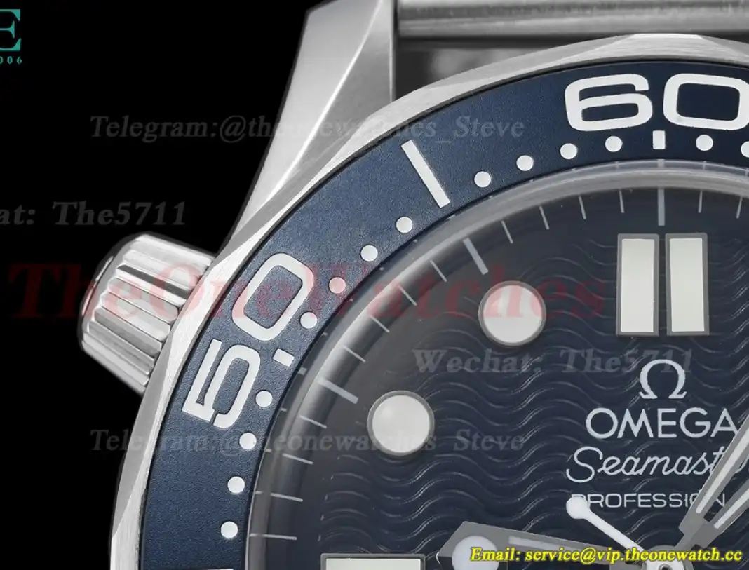 Seamaster 300m James Bond 60th 42mm SS SS Blue Dial BLSF A8806 Mod