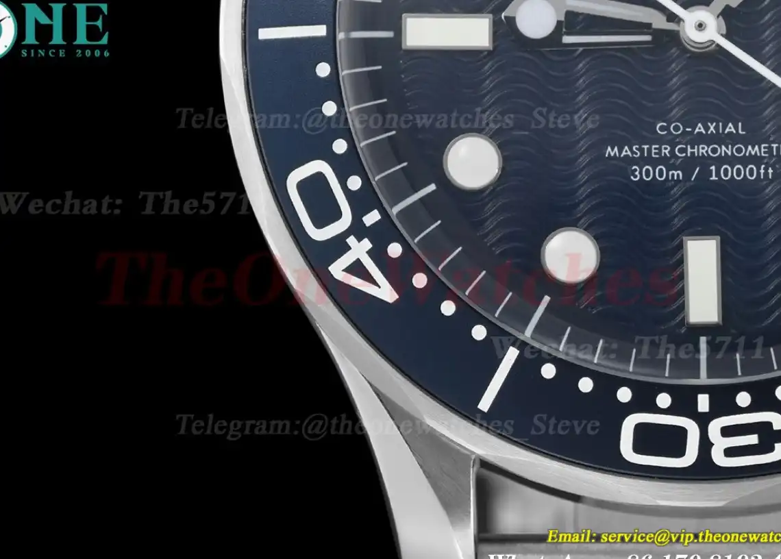 Seamaster 300m James Bond 60th 42mm SS SS Blue Dial BLSF A8806 Mod