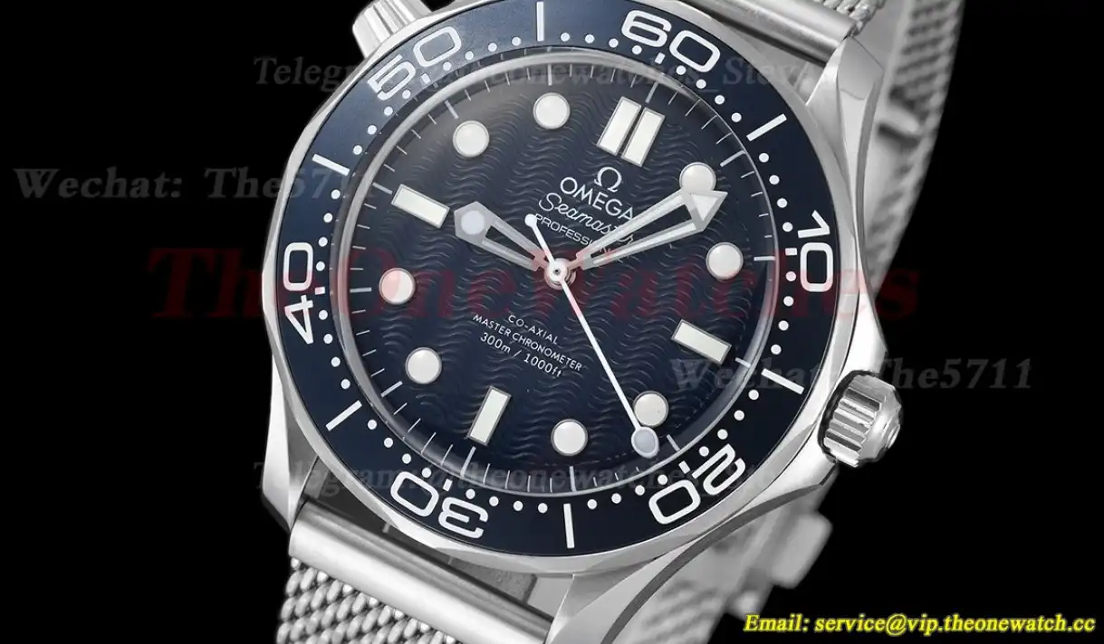 Seamaster 300m James Bond 60th 42mm SS SS Blue Dial BLSF A8806 Mod