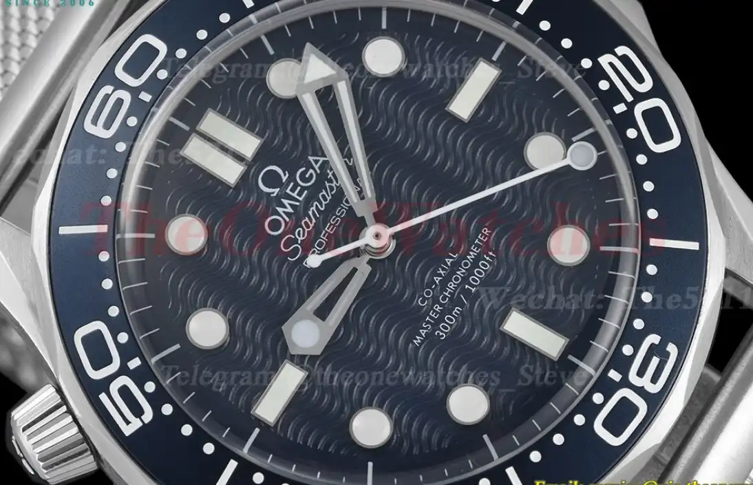 Seamaster 300m James Bond 60th 42mm SS SS Blue Dial BLSF A8806 Mod