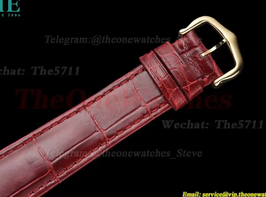 Tank Louis 25.5mm Alligator Leather YG LE Red Dial DRF Quartz