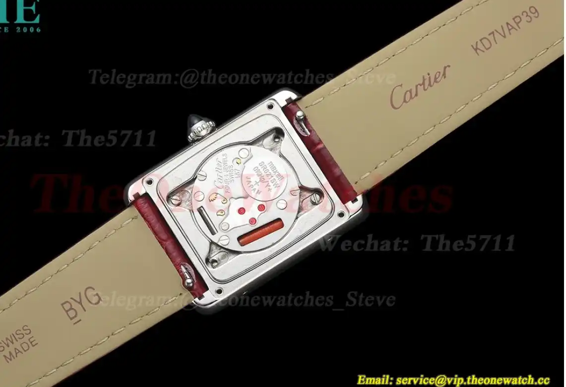 Tank Must 25.5mm Alligator Leather SS LE Red Dial DRF Quartz