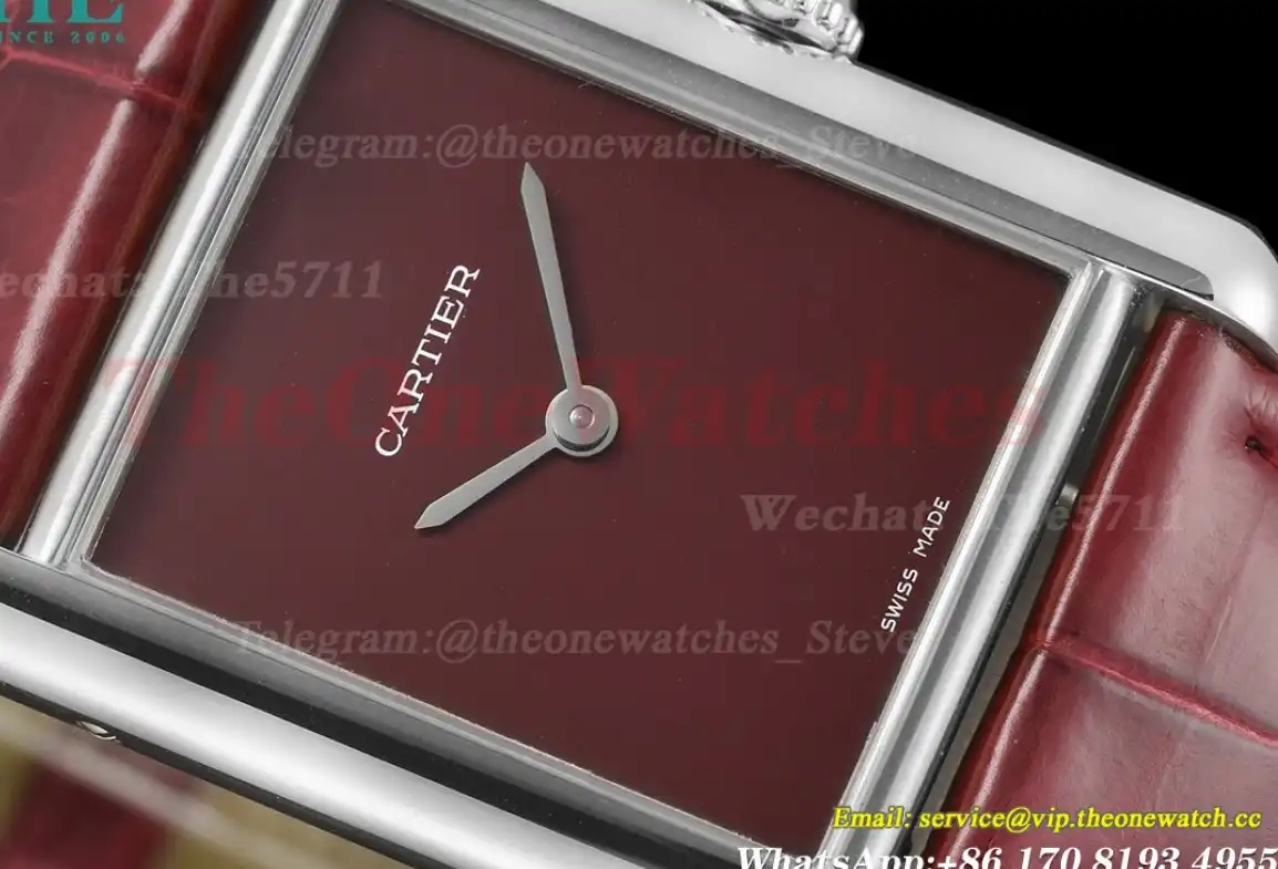 Tank Must 25.5mm Alligator Leather SS LE Red Dial DRF Quartz