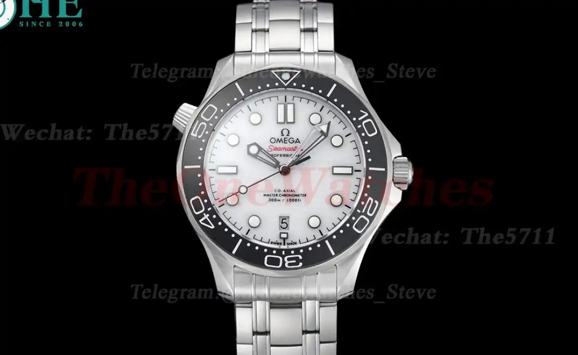 Seamaster 300m 42mm SS SS White Dial T+F A8800