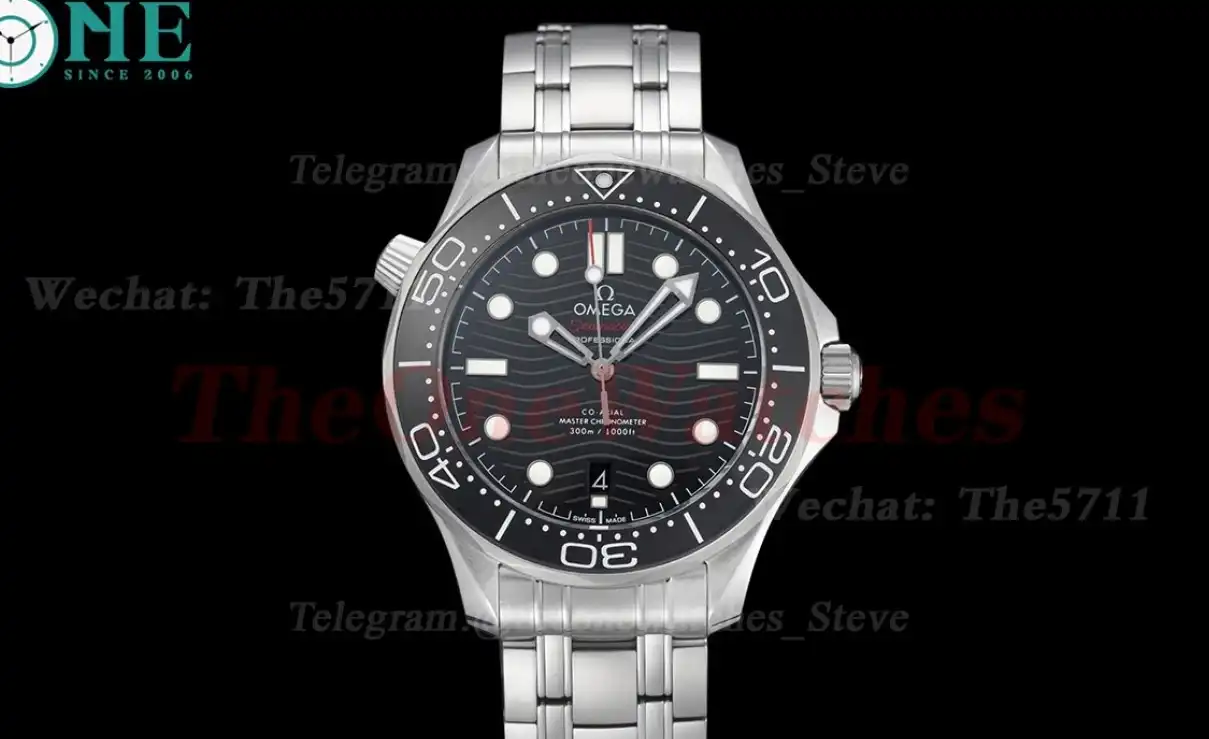 Seamaster 300m 42mm SS SS Black Dial T+F A8800