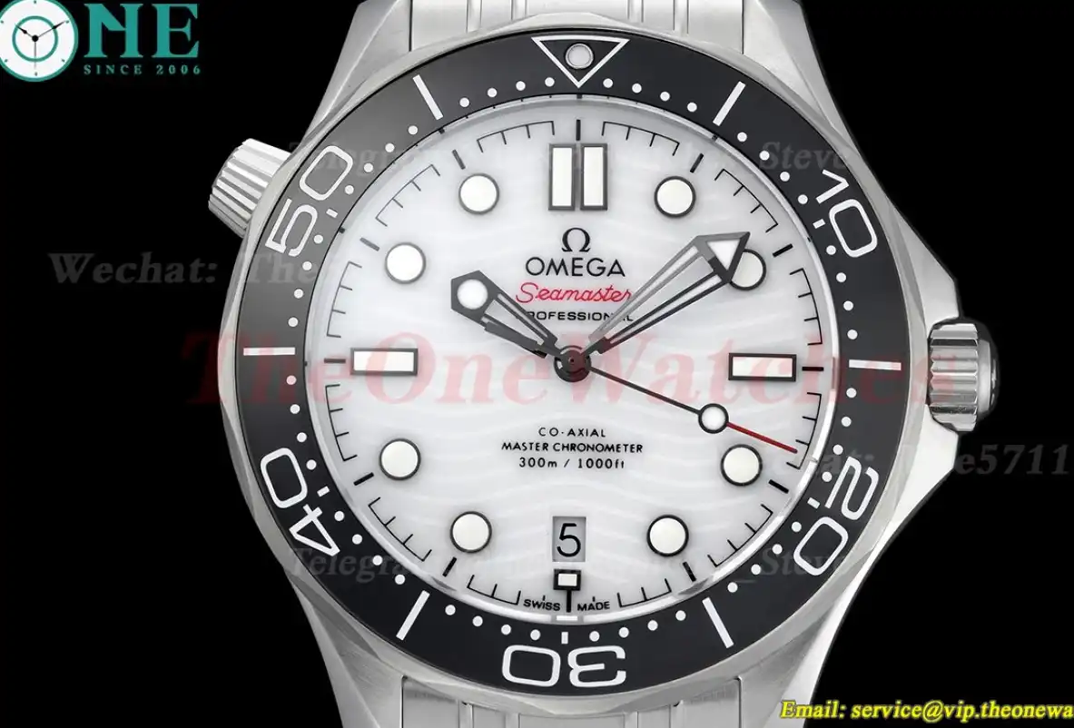 Seamaster 300m 42mm SS SS White Dial T+F A8800