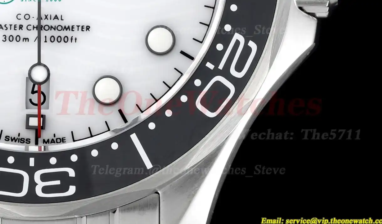 Seamaster 300m 42mm SS SS White Dial T+F A8800