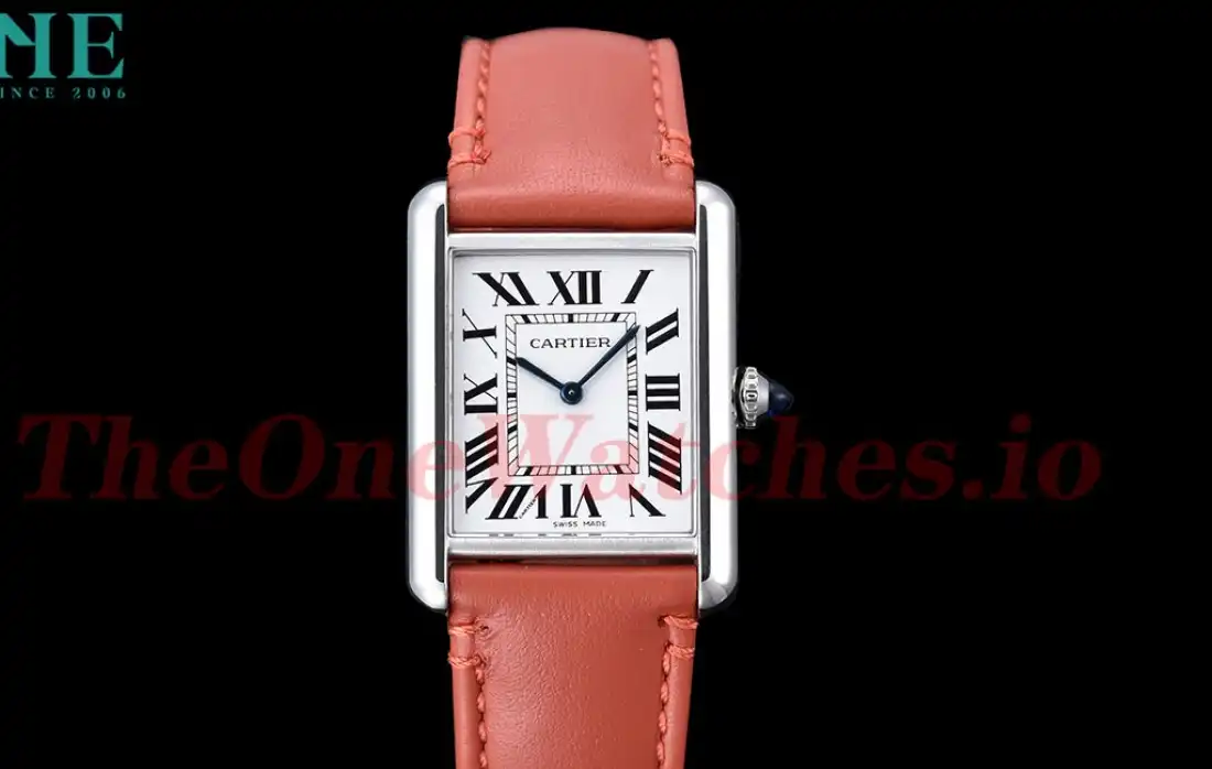 Cartier - Tank Must SS LE White Dial On Orange Leather Strap K11F Quartz