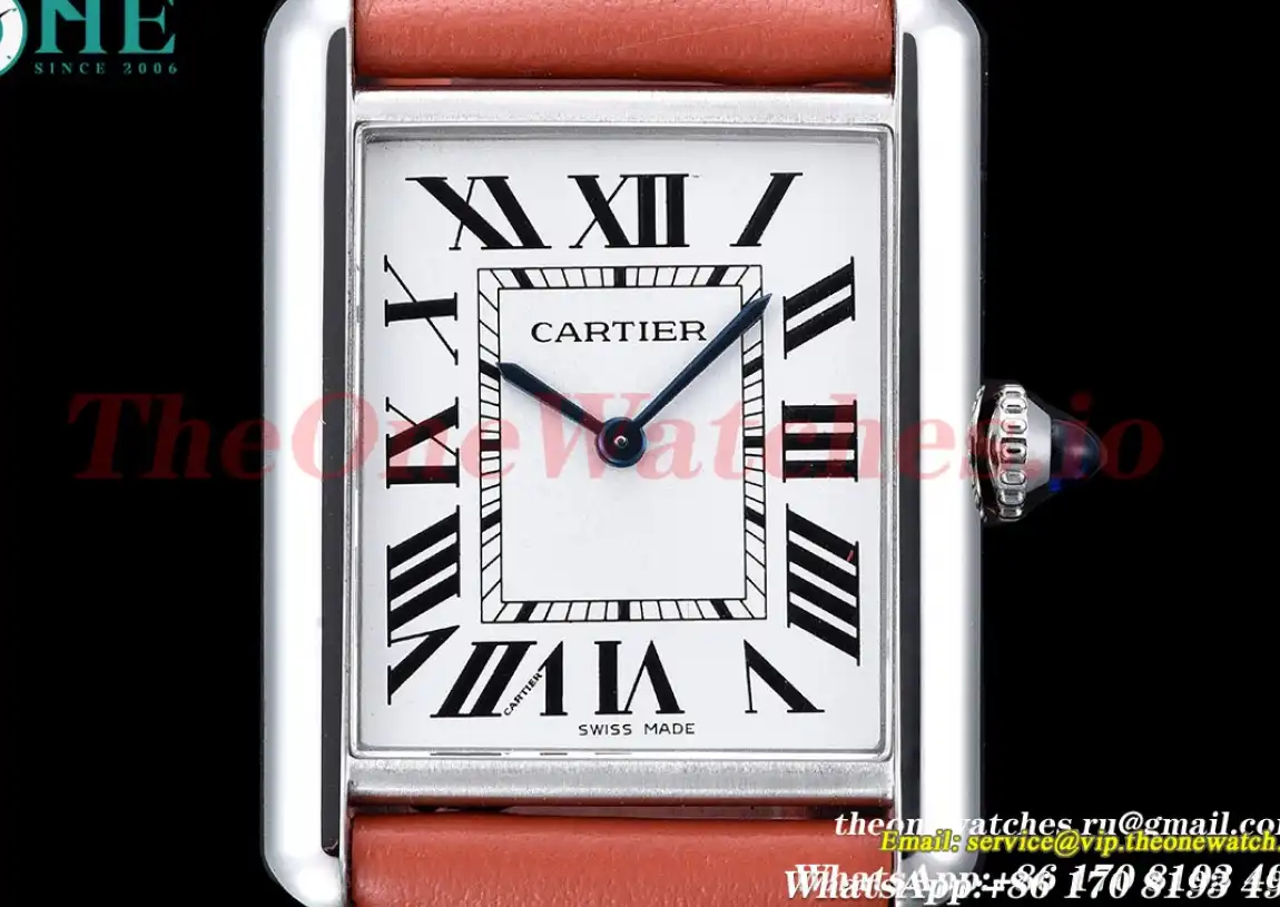 Cartier - Tank Must SS LE White Dial On Orange Leather Strap K11F Quartz