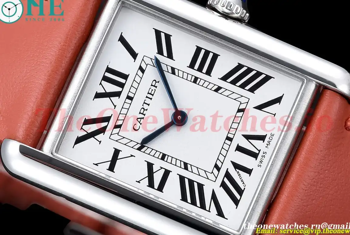 Cartier - Tank Must SS LE White Dial On Orange Leather Strap K11F Quartz