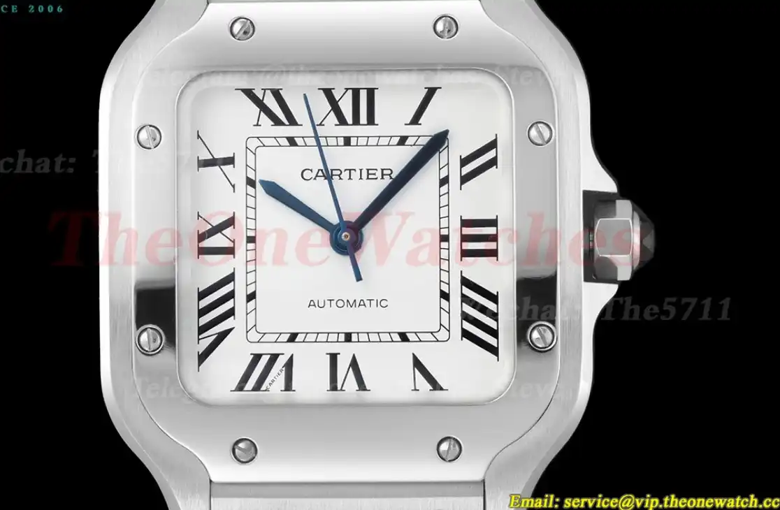 Santos De Cartier 35mm SS SS White Dial AF MY9015