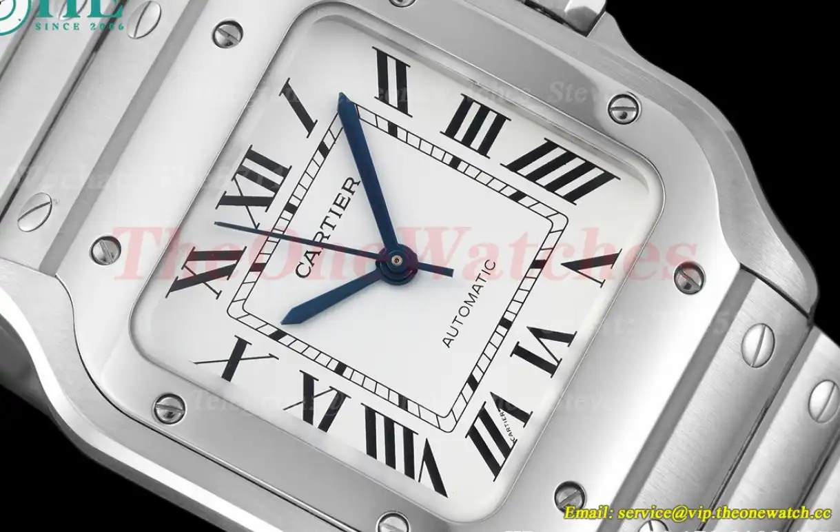 Santos De Cartier 35mm SS SS White Dial AF MY9015