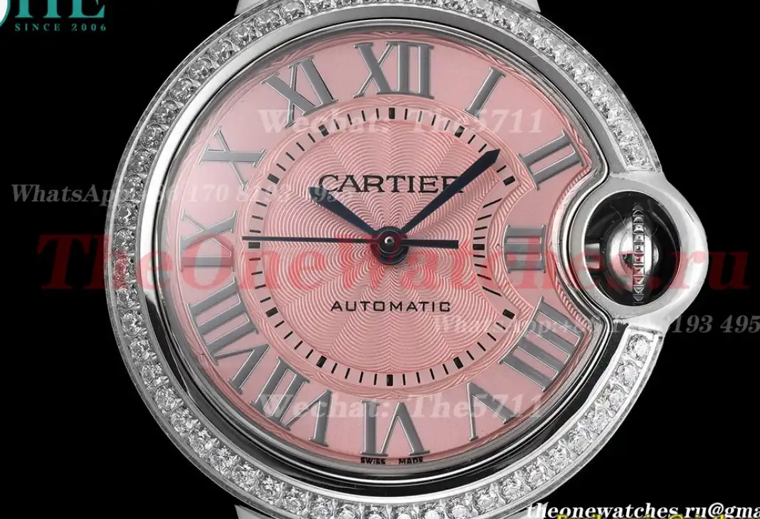 Cartier - Balon Bleu De Cartier 33mm SS SS Pink Dial GDF NH05