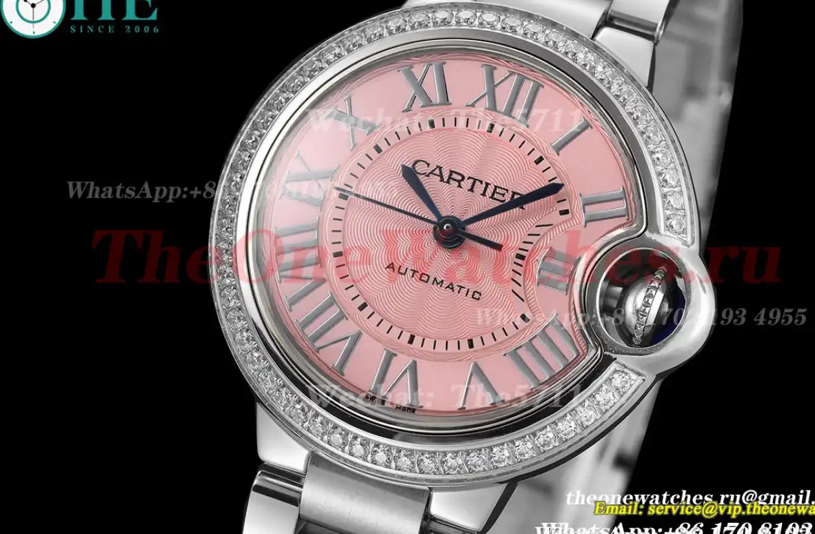 Cartier - Balon Bleu De Cartier 33mm SS SS Pink Dial GDF NH05