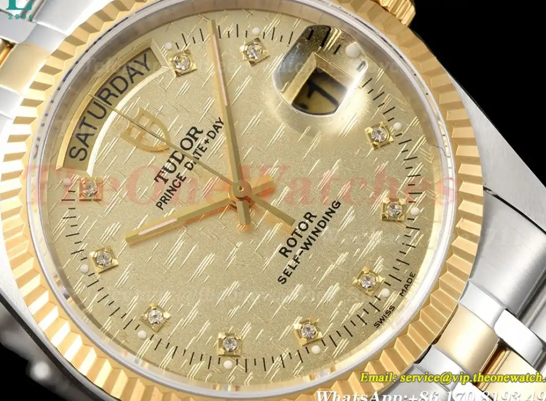 Prince Date Day 36mm YG SS Gold Dia MKS A2824