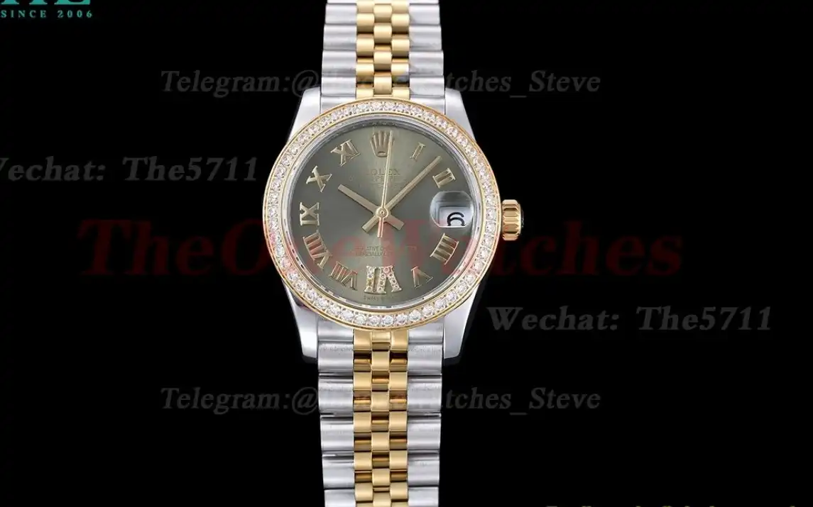 Datejust Ladies 31mm Jubilee YG SS Green Dial WF A2671