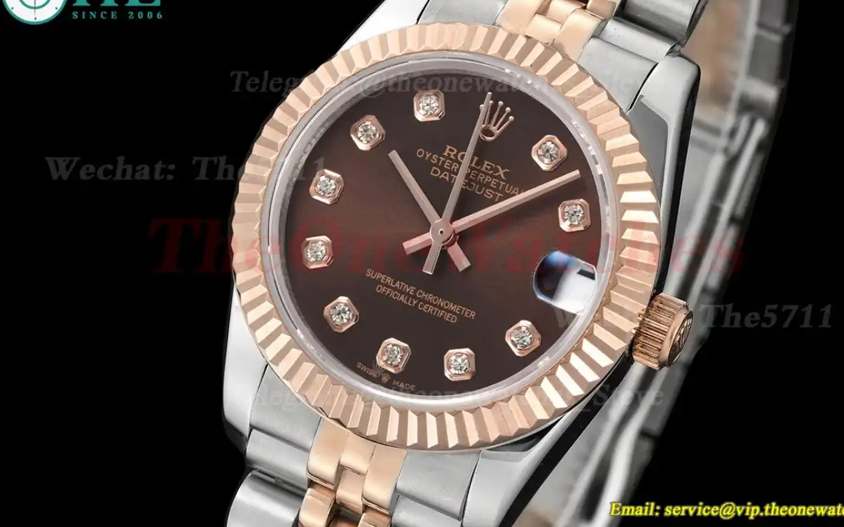 Datejust 28mm RG SS Brown Dia GDF MY8215